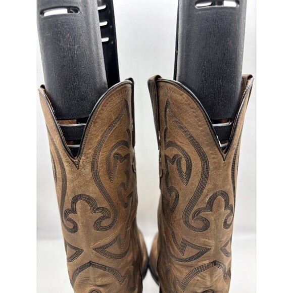 LUCCHESE WESTERN COWBOY BOOTS MENS SZ 9.5 D DANCEHALL RANCH RODEO MADE in USA